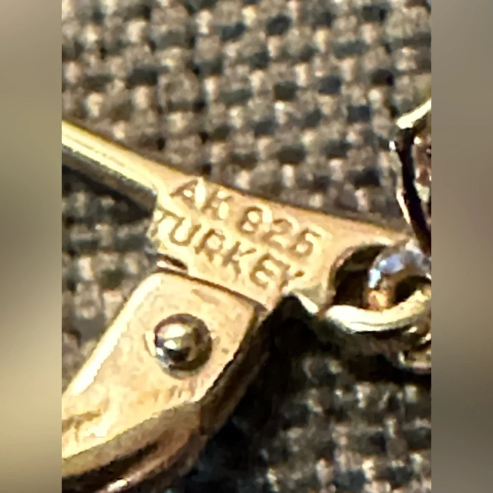 ⭐ AK 925 Turkey Sterling Silver Tri-Tone Leaf Bracelet & Earrings Set - Picture 5 of 6